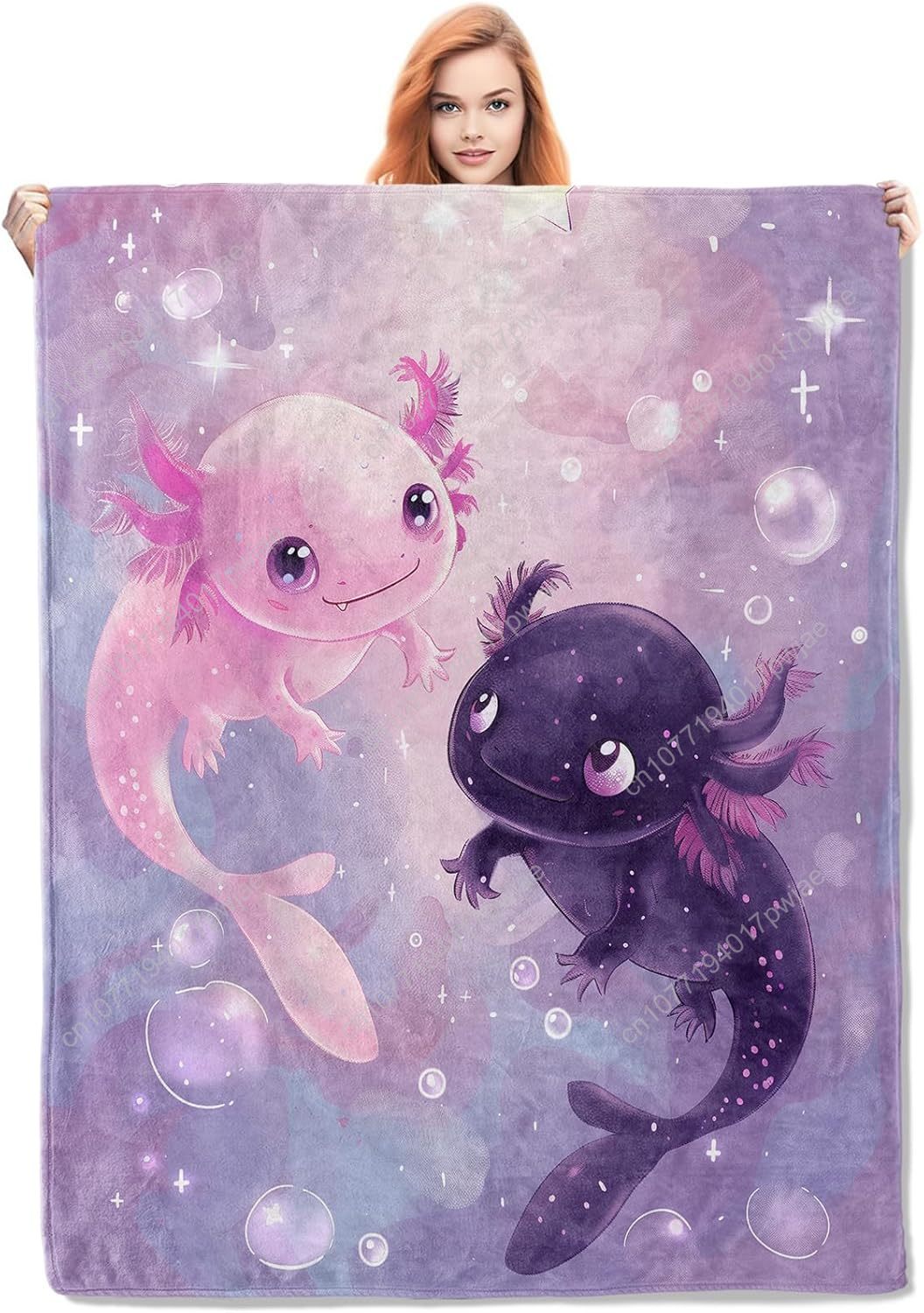 Home Textiles Usa - Couverture Axolotl mignonne couverture en flanelle