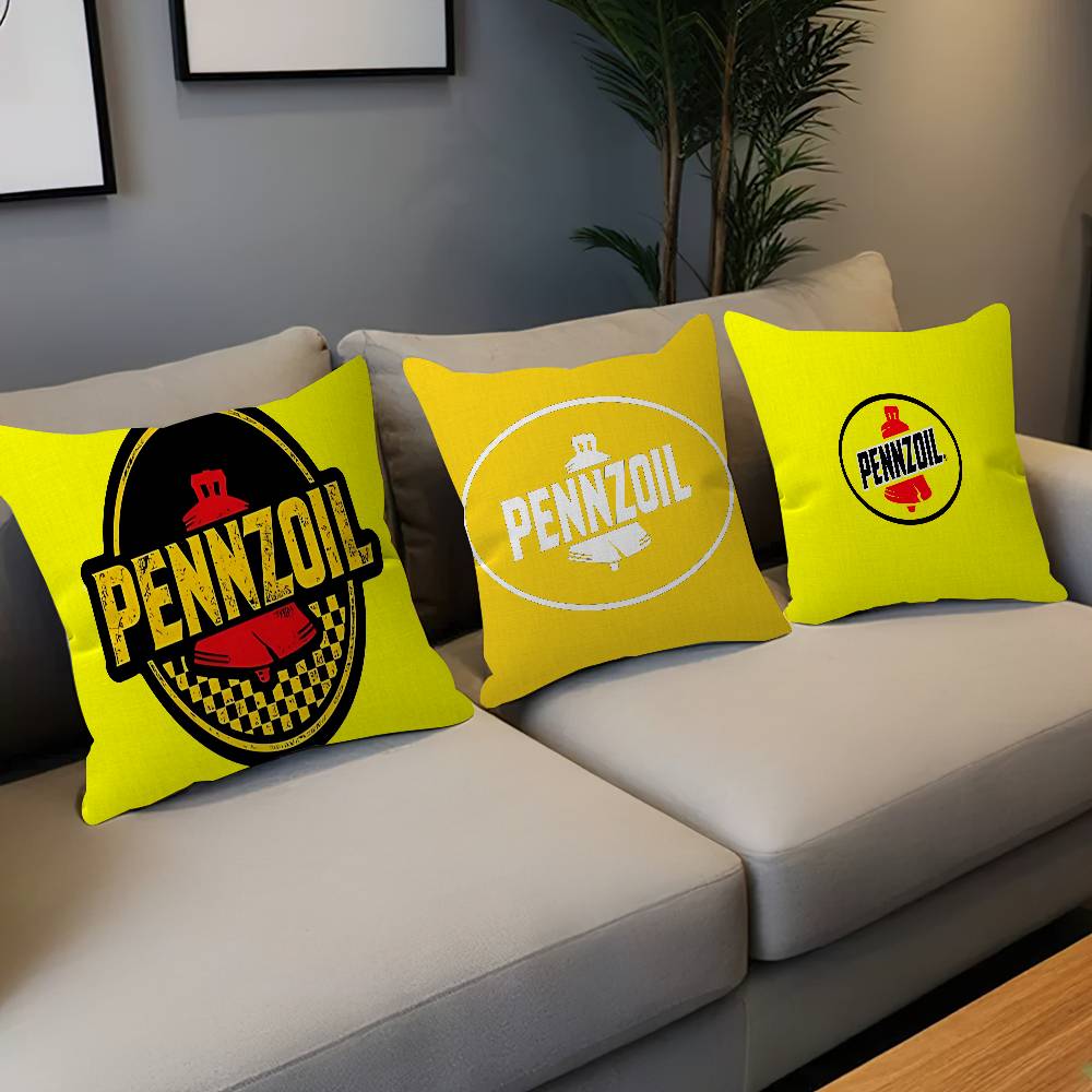 Home Textiles Logo - Housse de coussin avec logo PENNZOIL,