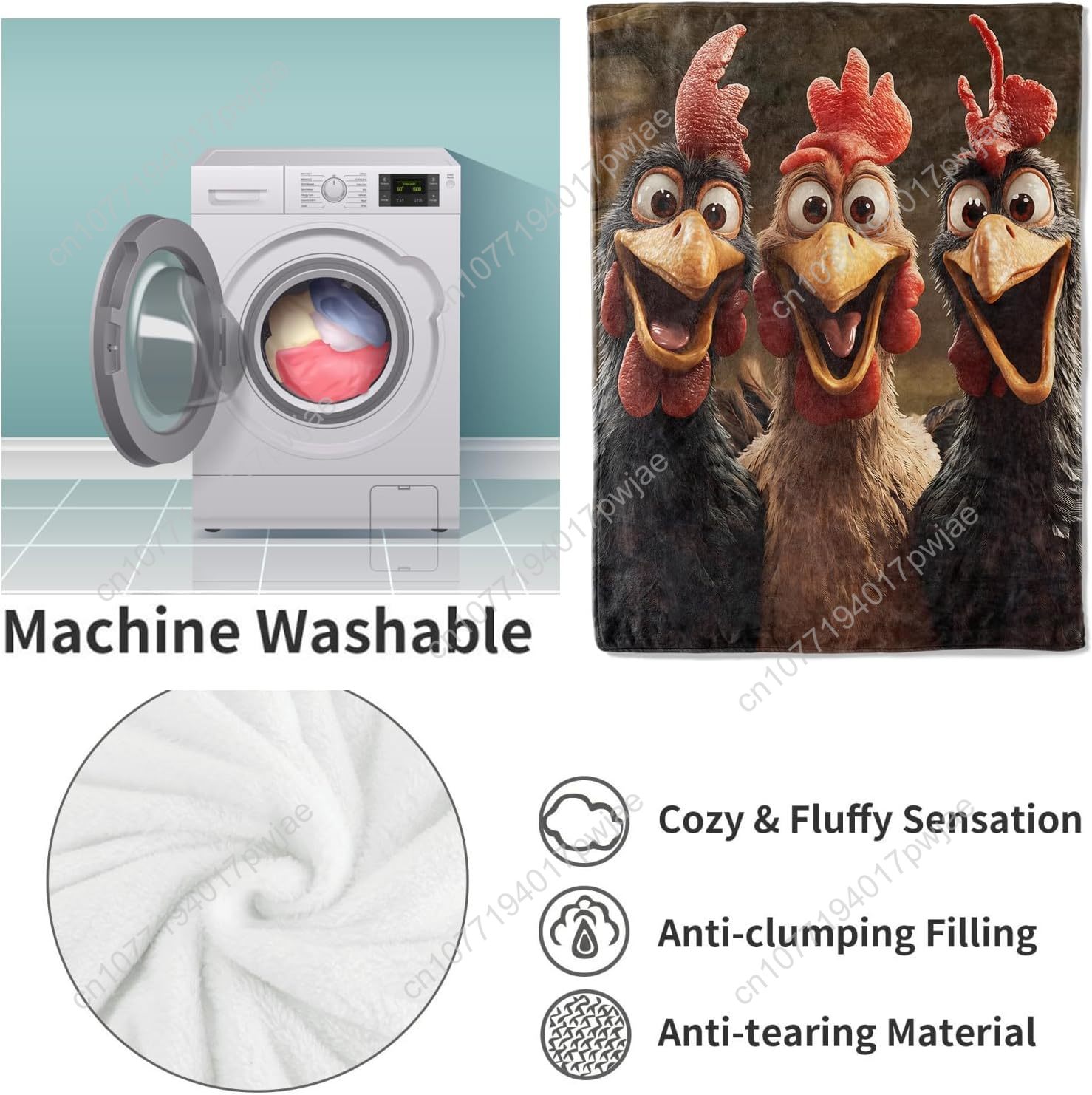 Couverture de poulets cadeaux  - Home Textiles Usa avis et prix