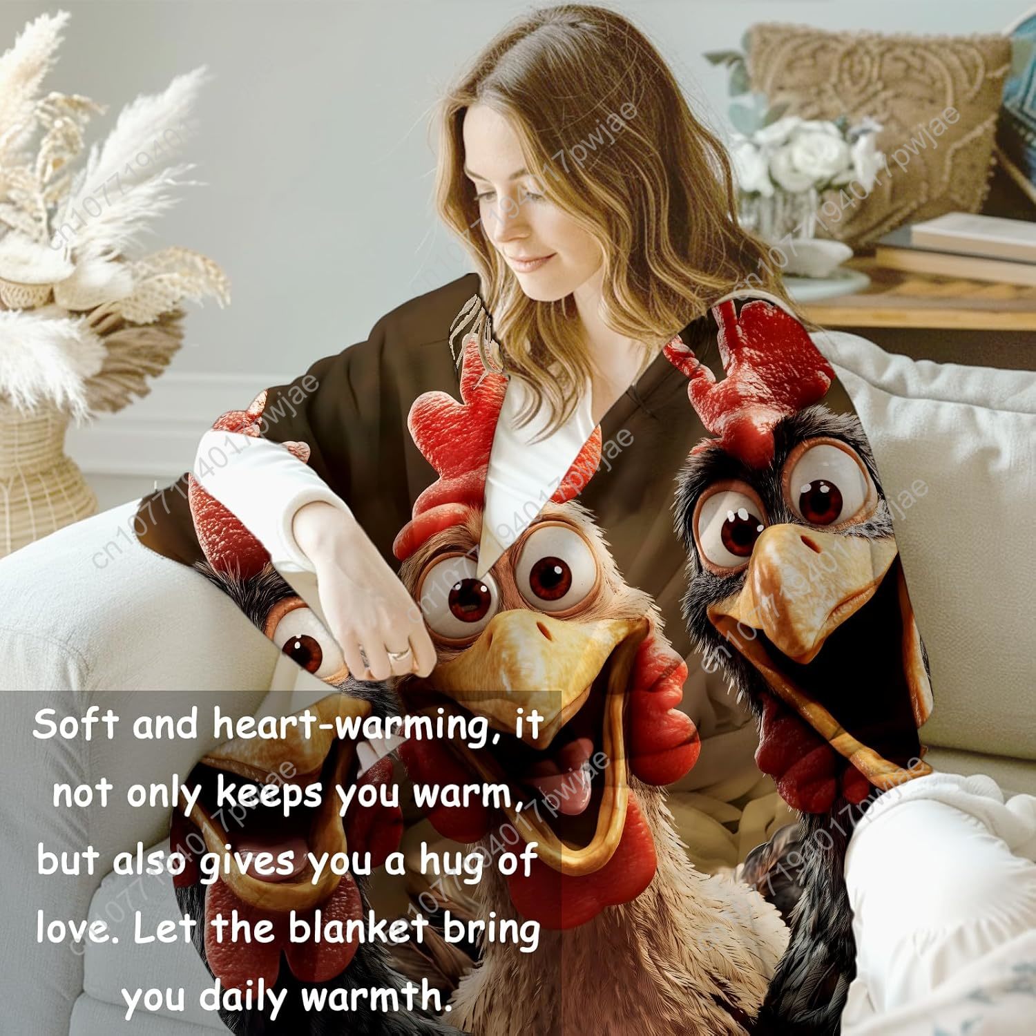 Couverture de poulets cadeaux  - Home Textiles Usa avis et prix