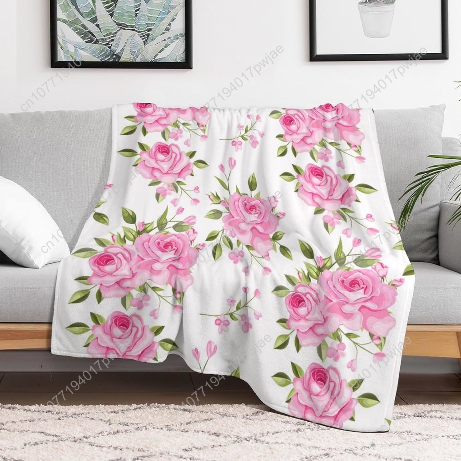 Couverture à fleurs roses, déc - Home Textiles Usa avis et prix