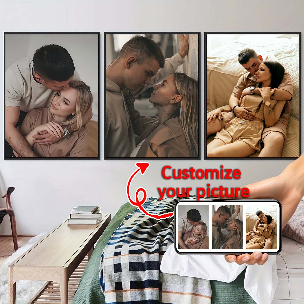 Triptyque - Cadre photo en boi - Home Textiles Usa avis et prix