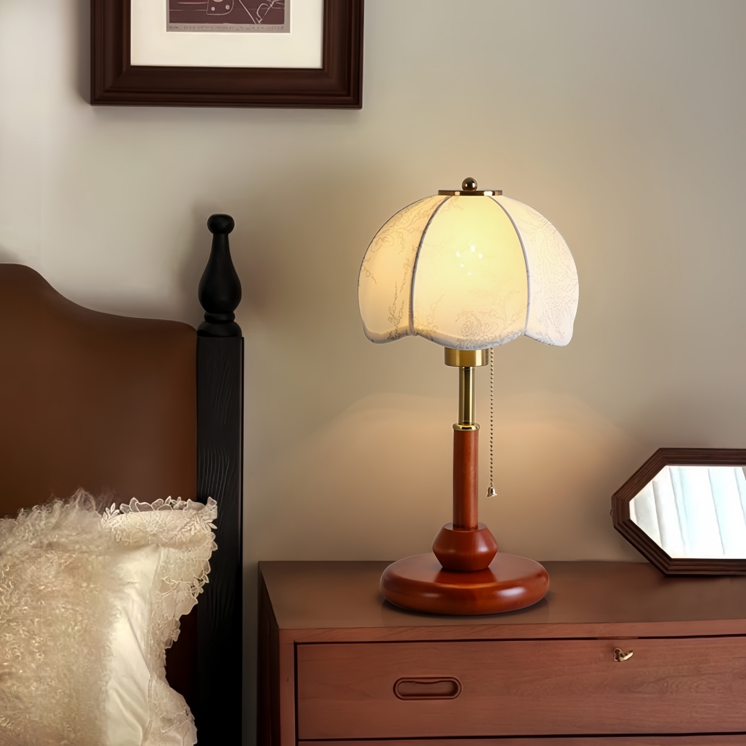 Lampe de table vintage à abat- - Home Textiles Usa avis et prix