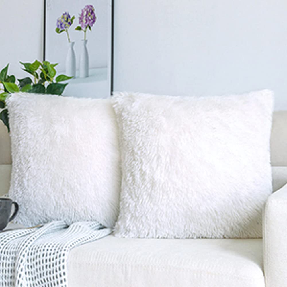 Housse de coussin en fausse fo - Pillow Insert 18X18 avis et prix
