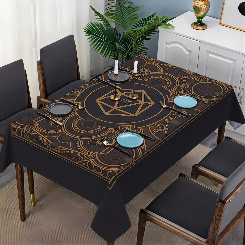 Nappe à motif d'engrenages dor - Home Textiles Usa avis et prix