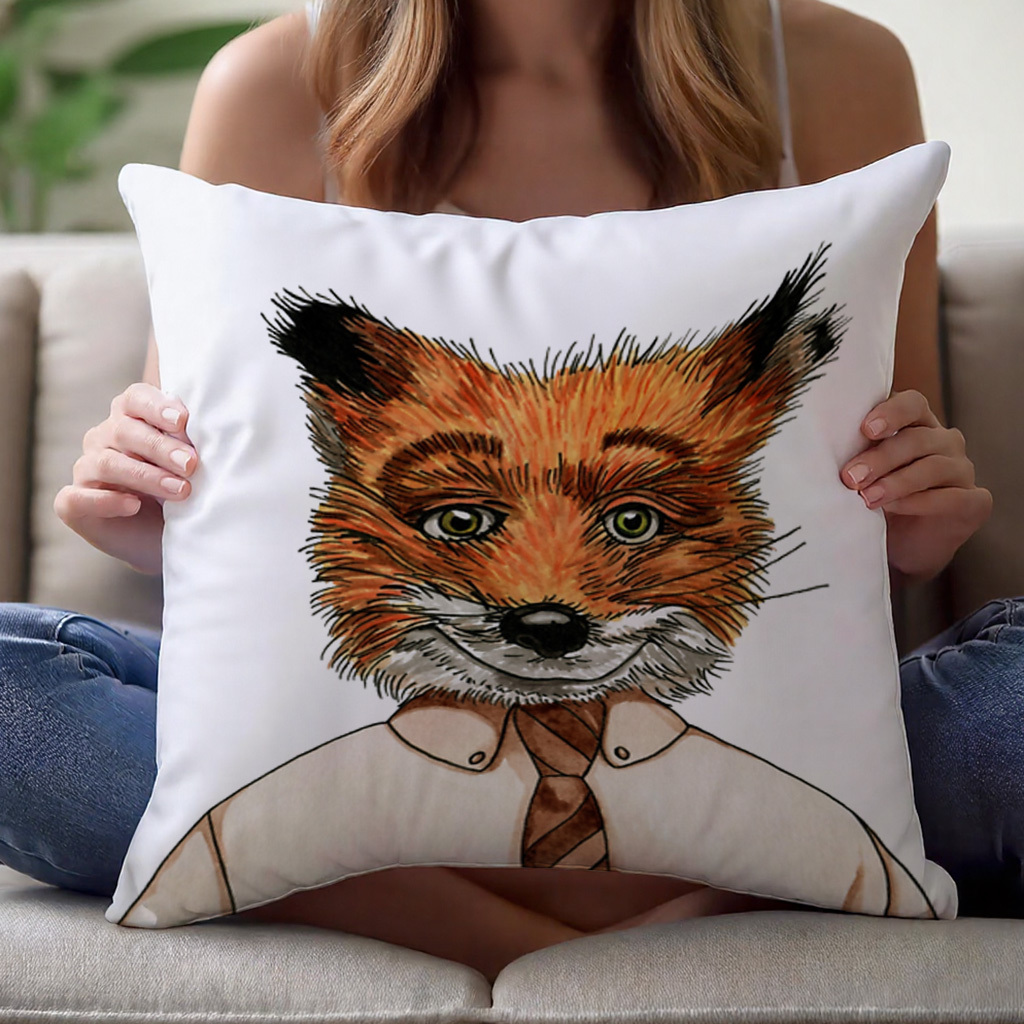 Housse de coussin Mr. Fox, thè - Pillow Insert 18X18 avis et prix