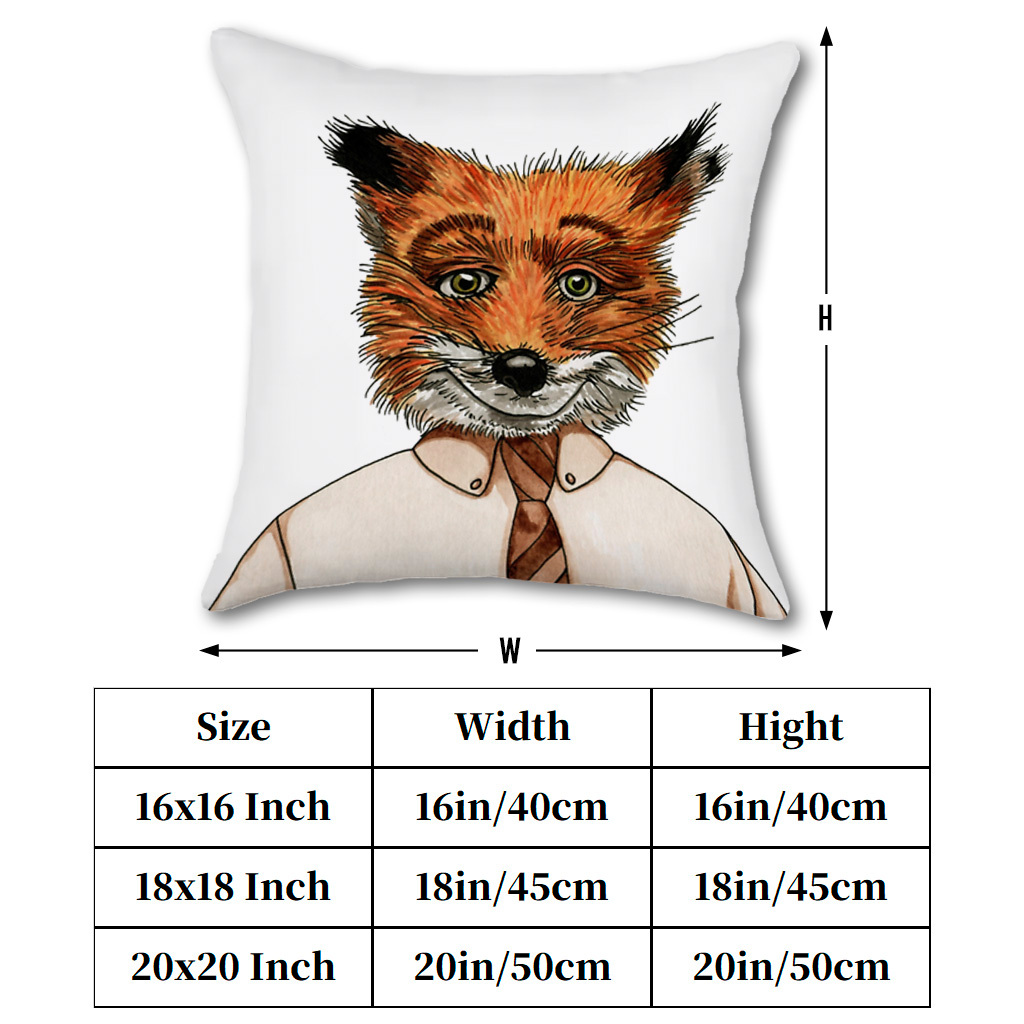 Housse de coussin Mr. Fox, thè - Pillow Insert 18X18 avis et prix